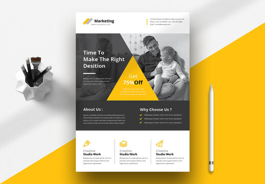 Creative Angle Flyer Layout