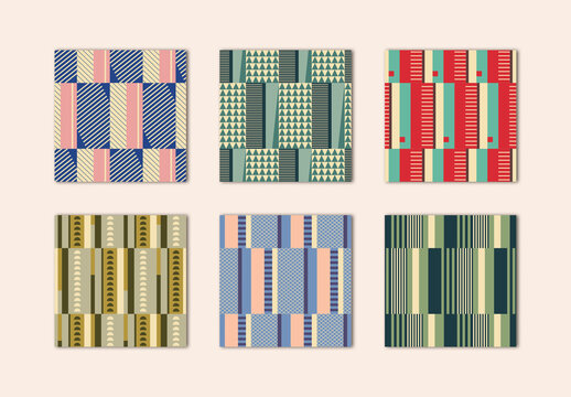 Retro Stripes Patterns Set
