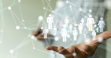  people network structure HR - Human resources management and recruitment