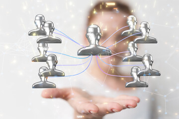 hierarchy connection team group 3d