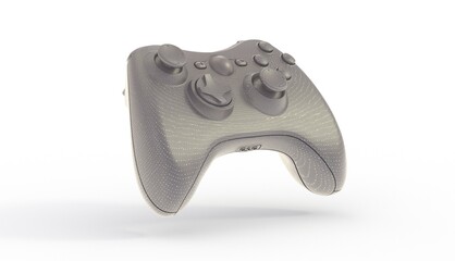 Generic game controllers isolated on white background. 3D illustration