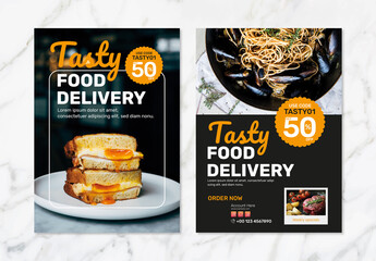 Food Delivery Poster Layout