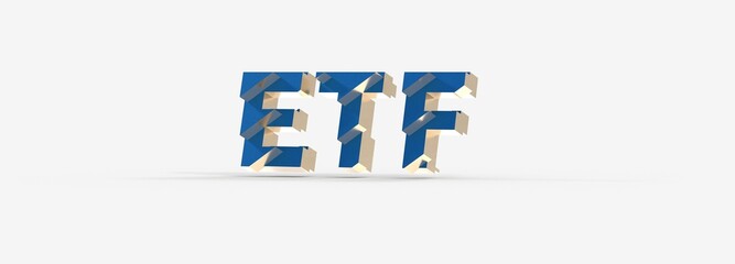 ETF Exchange traded fund stock market trading investment financial concept.