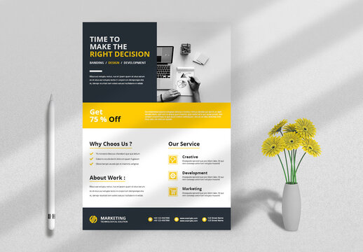 Creative Flat Business Flyer Layout