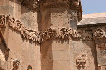 The Cathedral of the Holy Cross  on Aghtamar Island, in Lake Van in eastern Turkey, is a medieval Armenian Apostolic cathedral, built as a palatine church for the kings of Vaspurakan and later servin