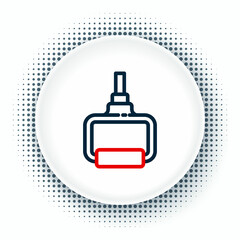 Line TPX loop training equipment icon isolated on white background. Sport equipment. Colorful outline concept. Vector