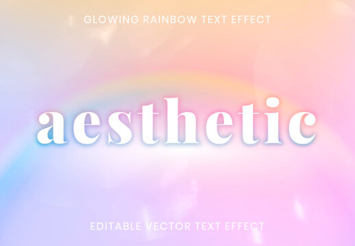 Glowing Rainbow Text Effect Layout