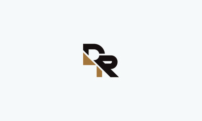 DR or RD logo design with negative space