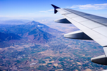 Obraz premium view from airplane window