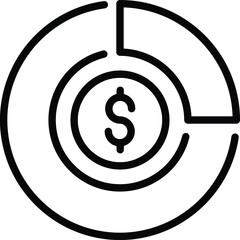 Dollar Analytics Isolated Vector icon which can easily modify or edit

