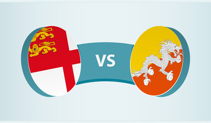 Sark versus Bhutan, team sports competition concept.