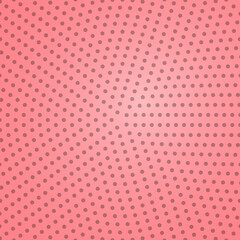 Pop art colorful comics book magazine cover. Polka dots pink background. Cartoon funny dotted retro pattern. Vector halftone illustration. Template design for poster, card, flyer
