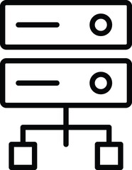 Server Storage Isolated Vector icon which can easily modify or edit

