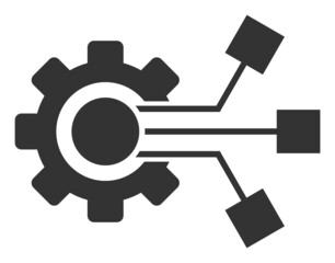 Smart component icon with flat style. Isolated vector smart component icon image, simple style.