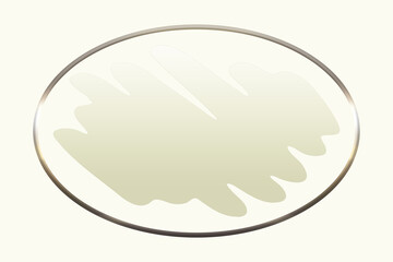 Brown colors abstract logo background illustration in the shape of a brush with a gold circle