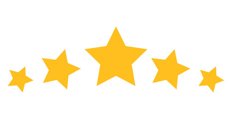 5 star rating icon with flat style. Isolated vector 5 star rating icon illustrations, simple style. - obrazy, fototapety, plakaty