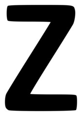 Zeta Greek symbol icon with flat style. Isolated vector Zeta Greek symbol icon illustrations, simple style.