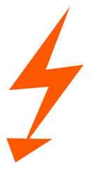 Electric arrow icon with flat style. Isolated vector electric arrow icon image, simple style.