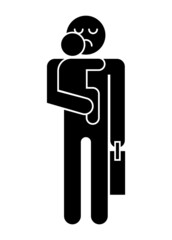 Fototapeta premium man sad with baby