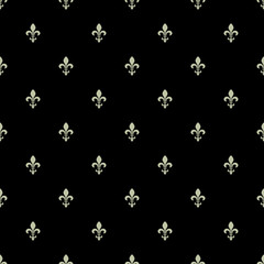 Seamless pattern with heraldic fleur de lis symbol.  © Olena