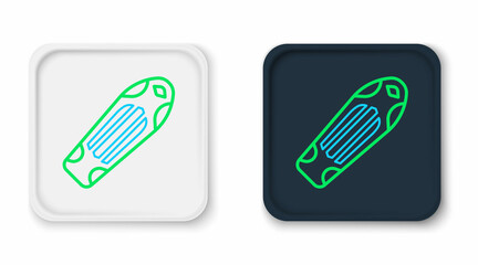 Line Skateboard deck icon isolated on white background. Extreme sport. Sport equipment. Colorful outline concept. Vector