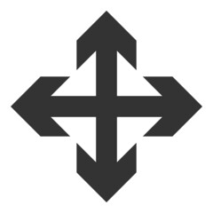 Expand arrows icon with flat style. Isolated vector expand arrows icon illustrations, simple style.