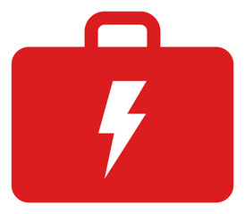 Obraz premium Electric kit icon with flat style. Isolated vector electric kit icon image, simple style.