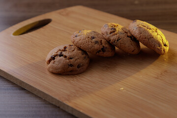 confectionery on the wooden board