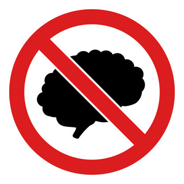 Brainless icon with flat style. Isolated vector brainless icon illustrations, simple style.