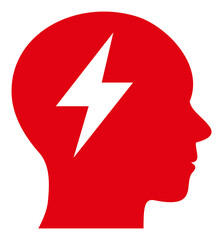 Brainstorm icon with flat style. Isolated vector brainstorm icon image, simple style.