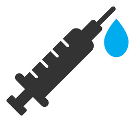 Vaccine icon with flat style. Isolated vector vaccine icon illustrations, simple style.