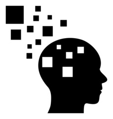 Memory compilation icon with flat style. Isolated vector memory compilation icon image, simple style.