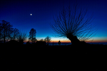 Night, the sun has already passed, darkness