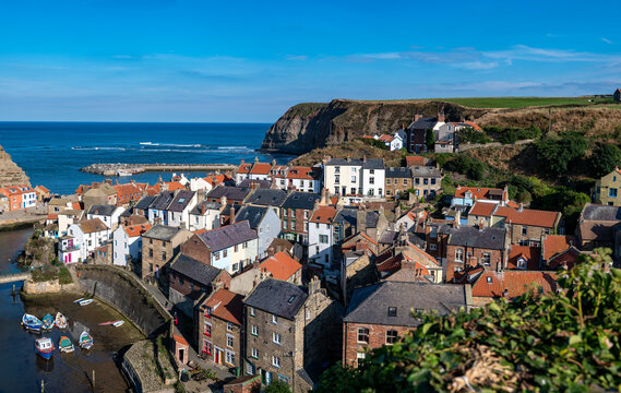Staithes seaside village on the Yorkshire coast , England
