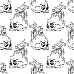 Halloween celebration seamless pattern