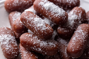 Traditional delicious Turkish dessert; Bagdad date dessert (Turkish name; Bagdat hurma tatlisi) A local dessert It is a dessert unique to Bursa province.