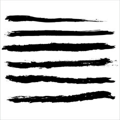 Fototapeta premium Brush lines set. Vector illustration