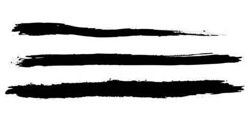 Brush lines set. Vector illustration