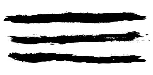 Brush lines set. Vector illustration