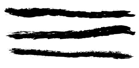 Brush lines set. Vector illustration