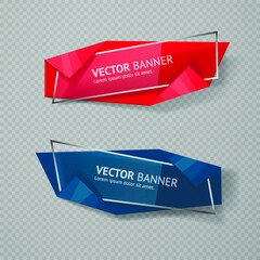 Reflecting glass banner. Gloss reflection 3d panel or clear text box banner on transparent display background vector