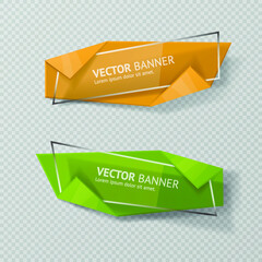 Reflecting glass banner. Gloss reflection 3d panel or clear text box banner on transparent display background vector