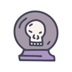 black magic ball color vector doodle simple icon