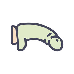 dildo on suction cup color vector doodle simple icon