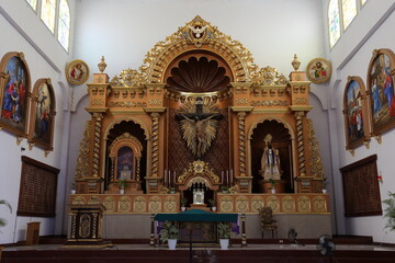 Fototapeta na wymiar Sto. Niño Church in Bustos, Provinz Bulacan, Philippinen