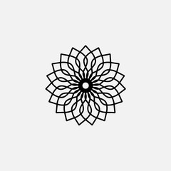 Mandala Vector Design Element. Round ornament decoration. Colorful flower pattern. Stylized floral motif. Complex flourish weave medallion. Tattoo print .