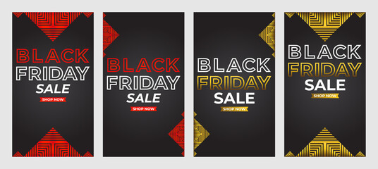 black friday sale social media stories promotion collection design