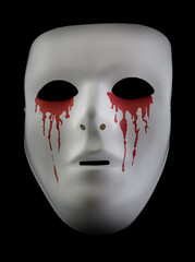 Bleeding Eyes Mask Isolated Against Black Background