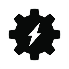 Gear wheel energy icon. vector illustration of gear wheel energy icon on white background. eps 10