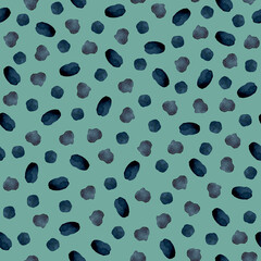seamless pattern with Blue Stones On Green background